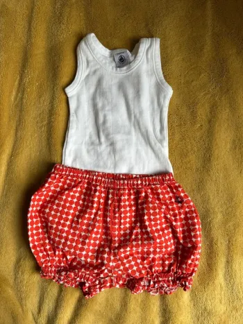 Ensemble petit bateau été 6 mois