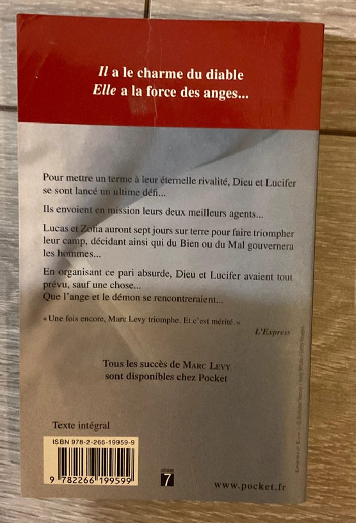 Livre de poche Marc Levy « sept jours pour une éternité » - photo numéro 2