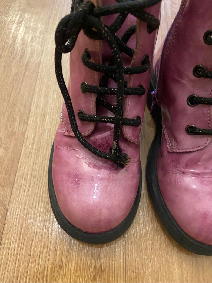 Bottines à lacets roses T.29 - photo numéro 10