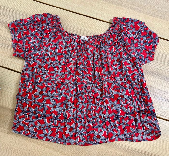 Top fleuri fille