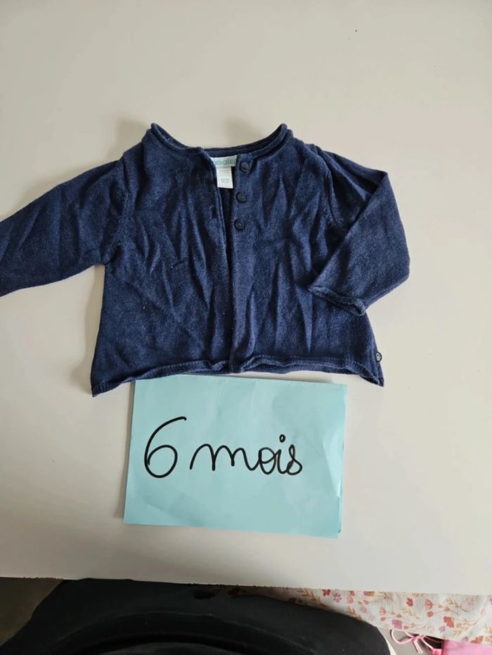 gilet bleu marine 6 mois okaidi