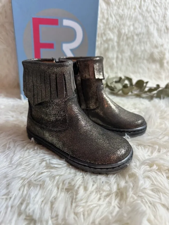 Paire de bottines bronze Franco Romagnoli taille 23 - photo numéro 2