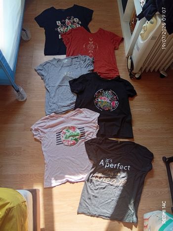 Lot 6 T shirts haut maillot femme xl