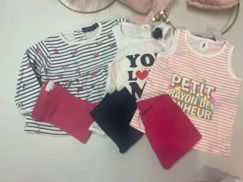 Lot 41 vêtements fille printemps/ été  - Taille 6 mois