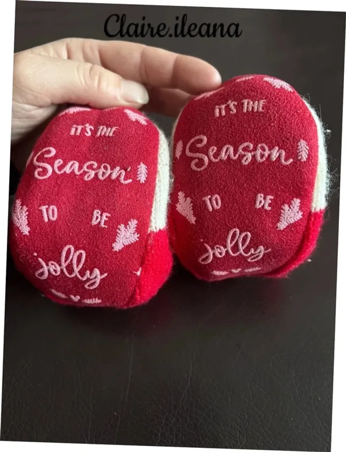 🛑 chausson de noël 🛑 bébé - photo numéro 2