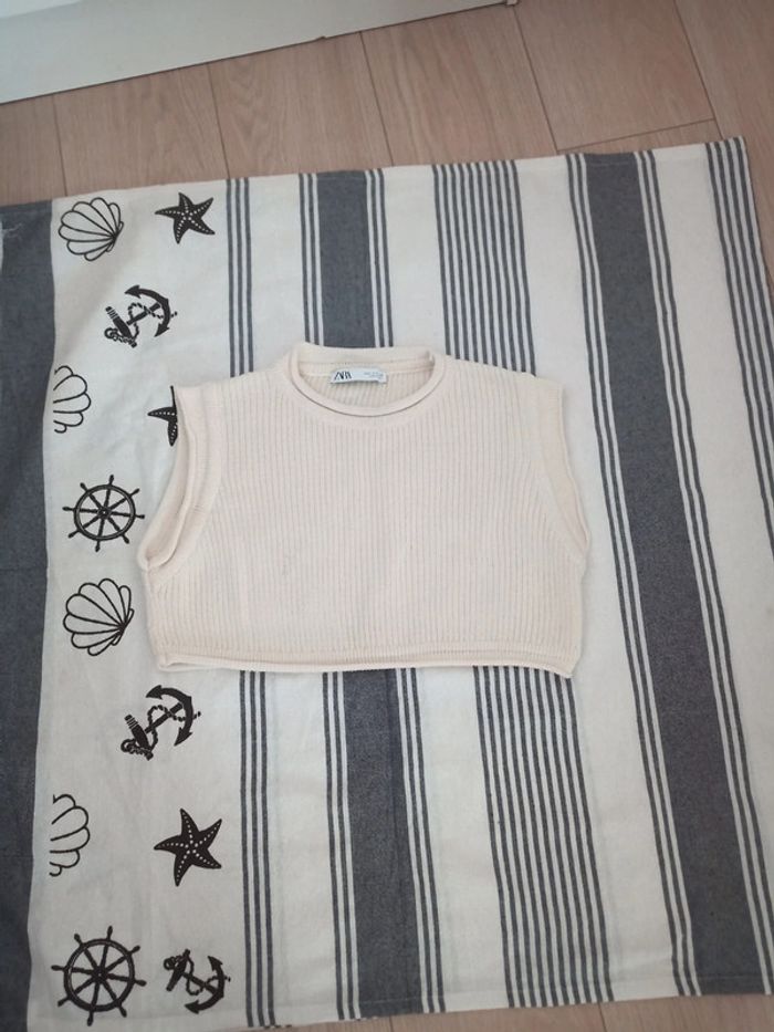 Top court en maille Zara S