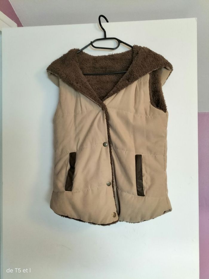 Doudoune beige femme taille M