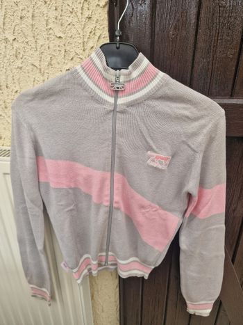 Gilet airness rose et gris taille 36