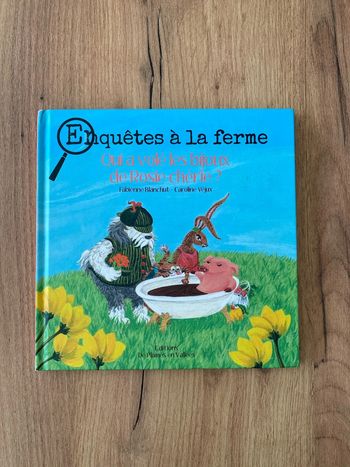 Livre enfant enquêtes à la ferme