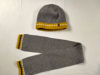 Vertbaudet-2/3 ans-bonnet+echarpe gris