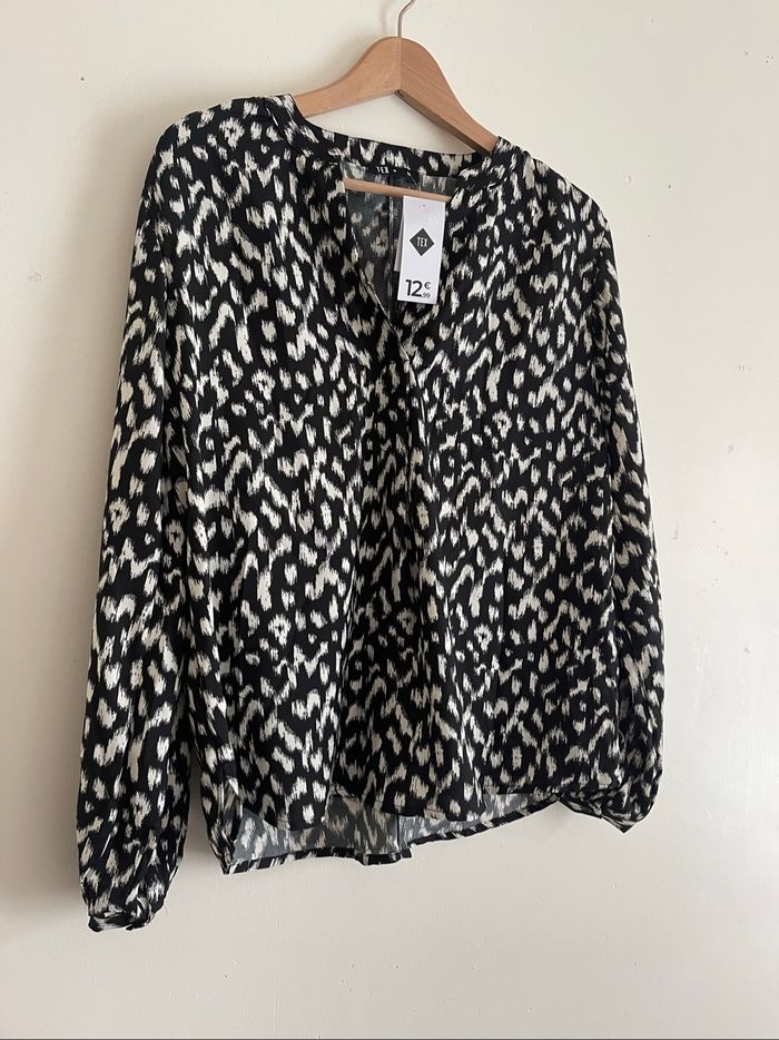 Blouse manches longues léopard Tex - photo numéro 3