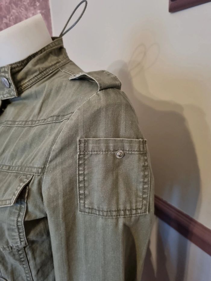 Veste style saharienne kaki kenvelo taille s - photo numéro 4