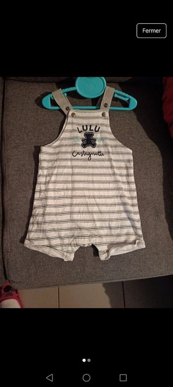 Salopette short garçon 6 mois