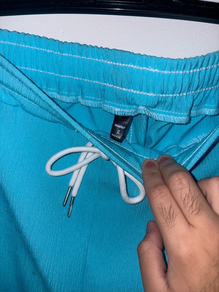 Ensemble chemise et short bleu ciel léger XL - photo numéro 7
