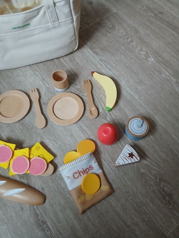 Jouet set pique nique vertbaudet en bois - photo numéro 3