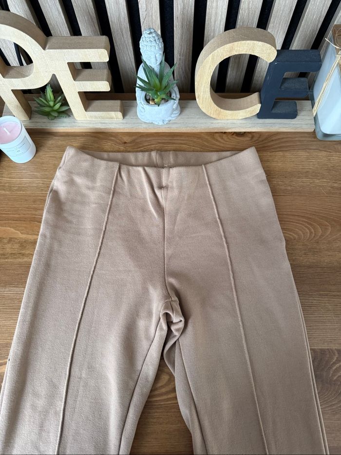 Pantalon façon legging beige foncé Zara 10 ans - photo numéro 2