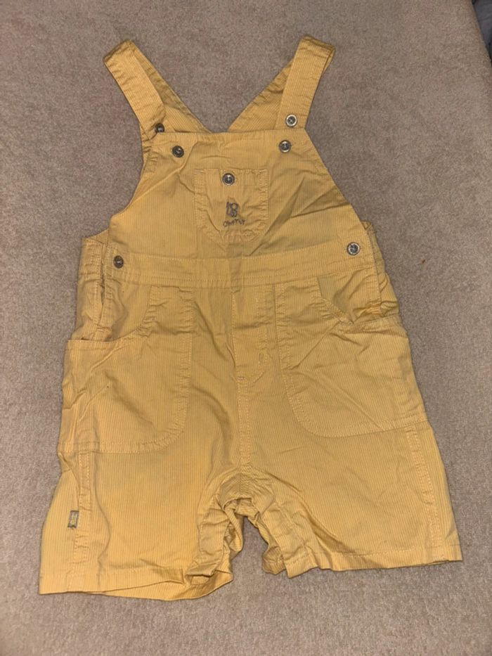Lot de 2 Salopette courte / combi short leger 6 mois - photo numéro 2