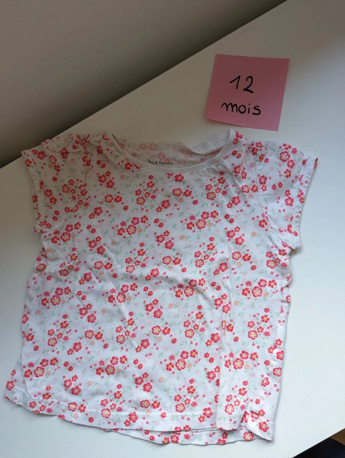Tee shirt à fleurs 12 mois