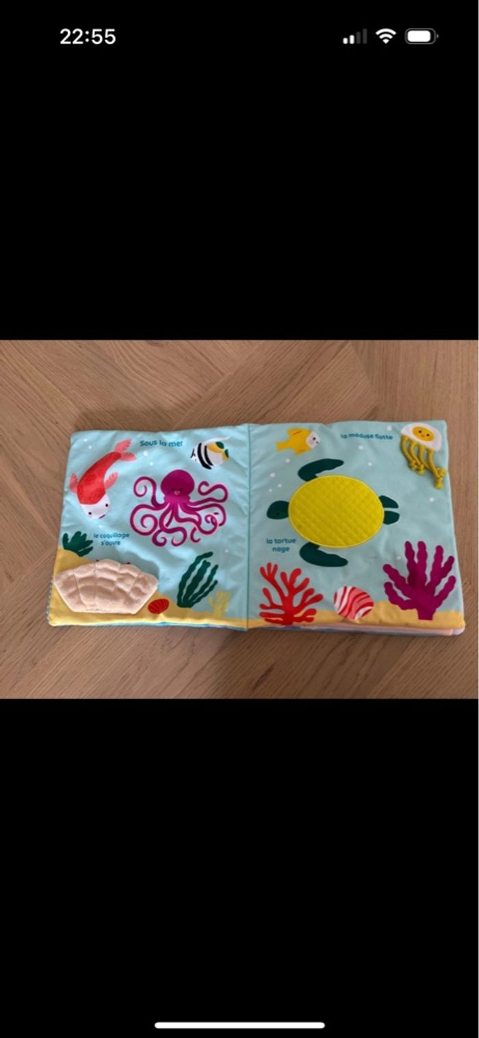 Livre en tissu bébé sensoriel et découverte neuf - photo numéro 5