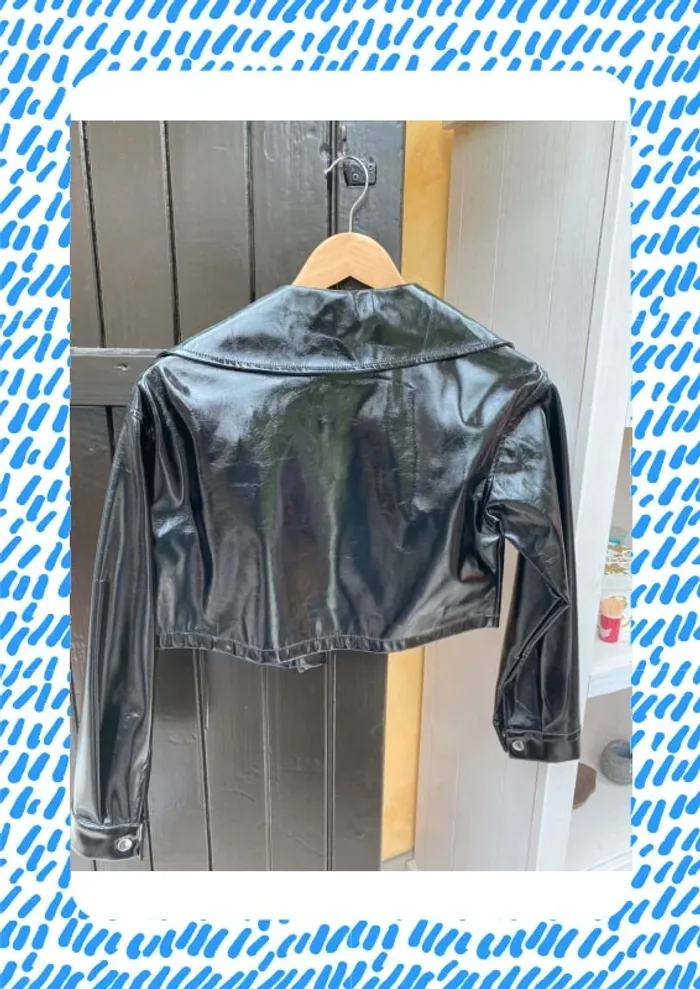 Veste courte S 36 noire brillante - photo numéro 4