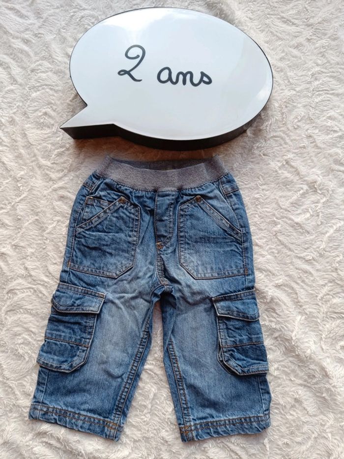 Pantalon confortable style jeans Garçon 2 ans Orchestra 100% coton