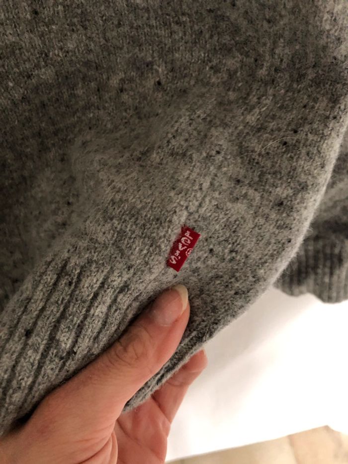 Pull à col ras en laine gris chiné Levi’s taille S / 36 38 très bon état - photo numéro 12