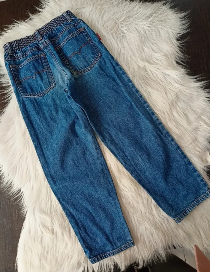 Jean bleu stone taille haute 8 ans - 126cm - photo numéro 3