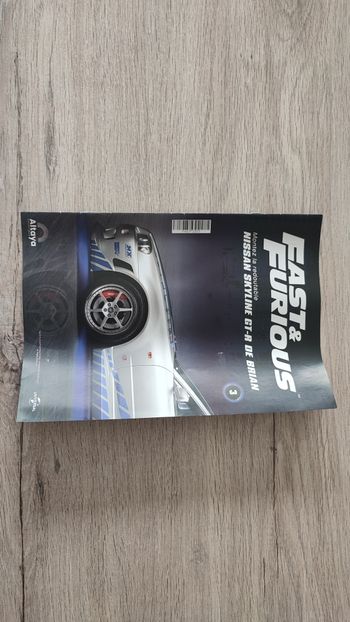 Fascicule numéro 3 n°3 seul sans pièce Nissan Skyline GT-R R34 Fast & Furious de Brian O'Conner 1/8