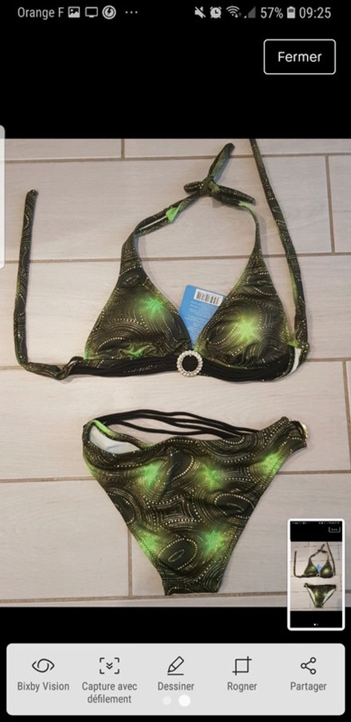 Maillot 2pièces  rembouré taille s - photo numéro 2