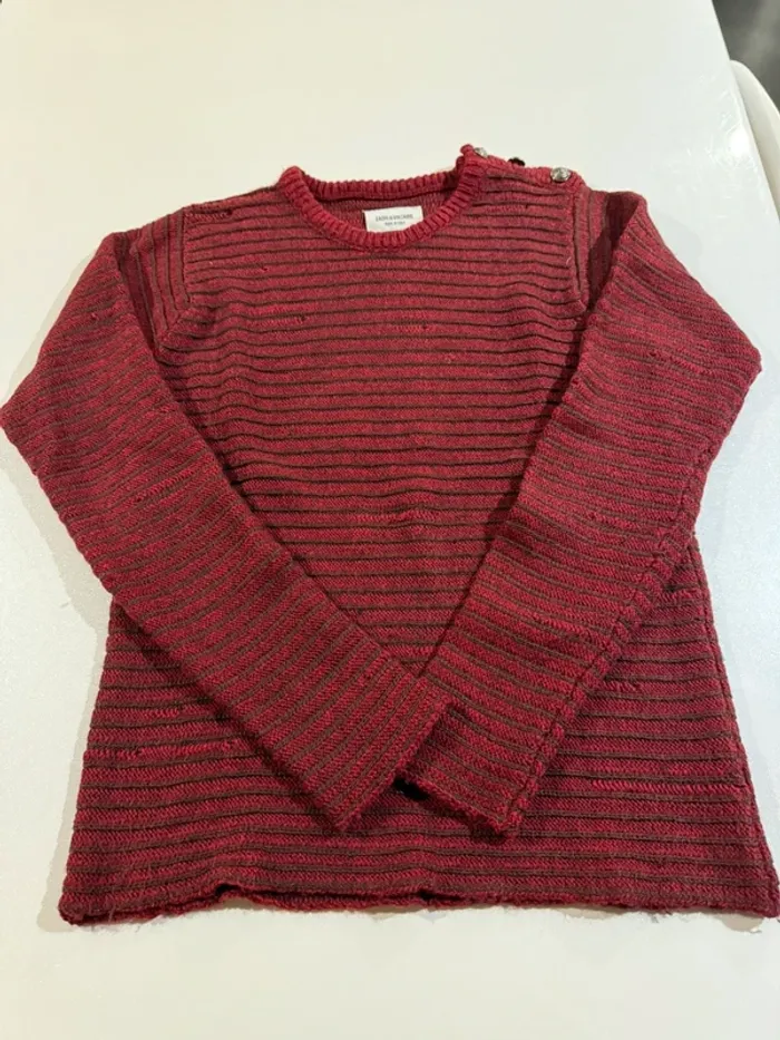Pull marinière bordeaux zadig et voltaire