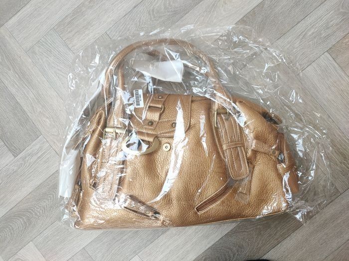 Sac à main neuf doré vegan simili cuir - photo numéro 2