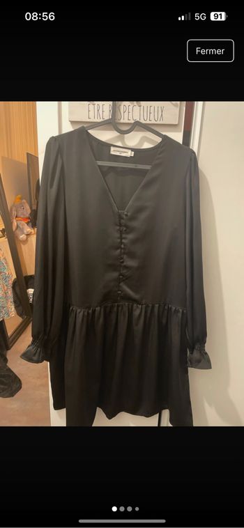 Robe noir en soie