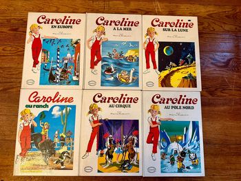 Lot de 6 grands albums Hachette blancs Caroline livres bd Pierre Probst