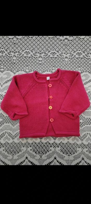 🩷Gilet rose 6 mois