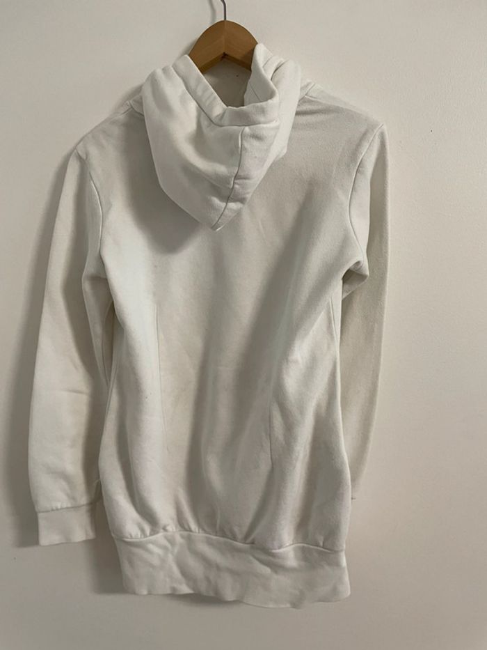 Sweat long Adidas crème poche kangourou - photo numéro 4