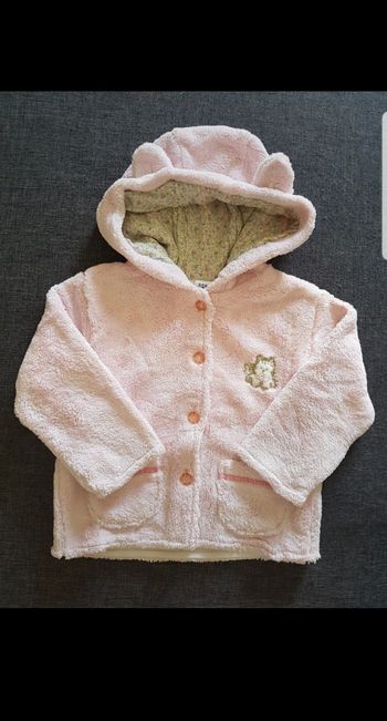 Gilet à capuche fille 12 mois