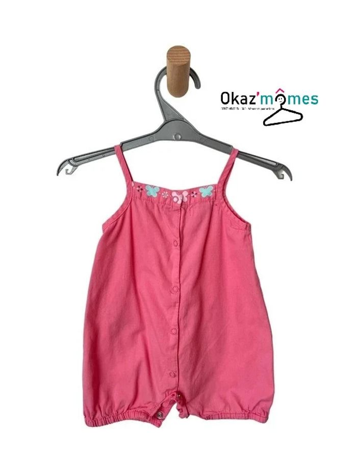 Combishort rose légère à bretelles (papillons) - Kimbaloo 3 mois - photo numéro 2