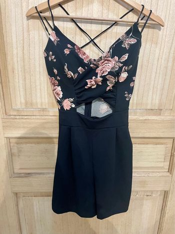 Combinaison short fleuri été motif  fleur