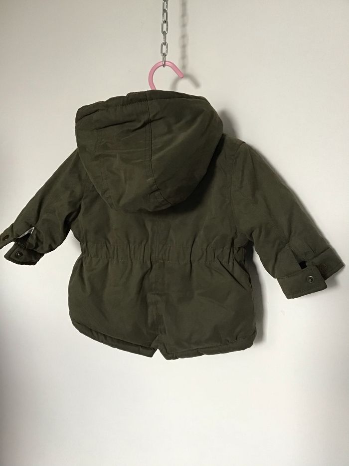 Manteau parka doublé couleur kaki - photo numéro 4