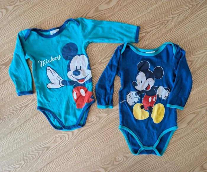 Lot de 2 bodies Mickey, Disney.