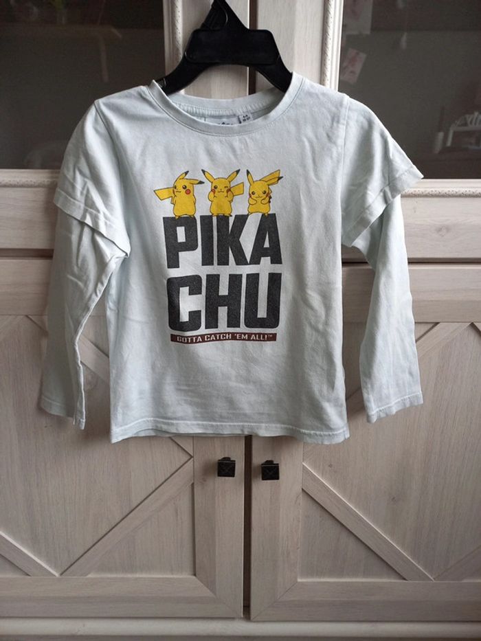 2 tee-shirts manches longues garçon pikachu - photo numéro 6