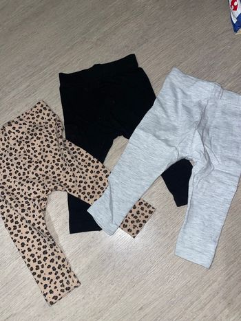 3 leggings bébé fille 6mois