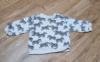pull beige avec zèbre h&m taille 74cm 9 mois