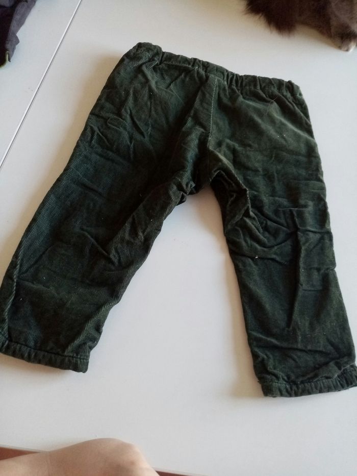 Pantalon velours vert 12 mois - photo numéro 2