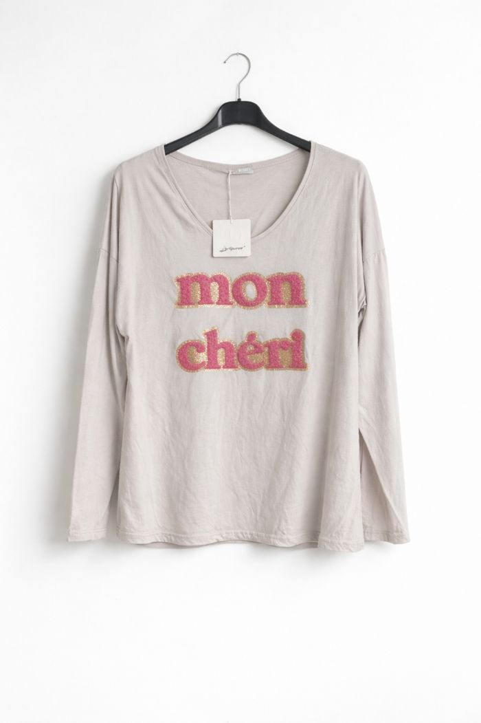 Haut manches longues “Mon chéri” –