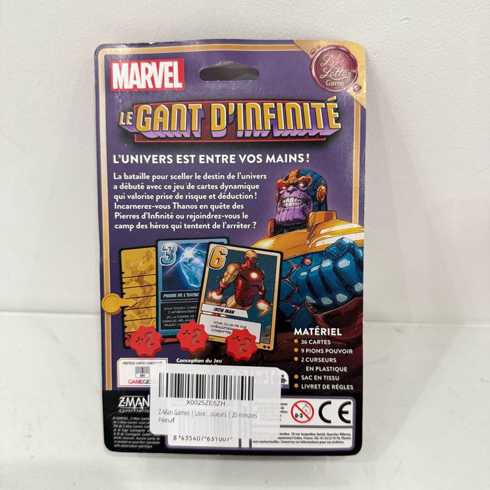 Marvel jeu Le Gant d’Infinité : Un Jeu Love Letter. Neuf. - photo numéro 2