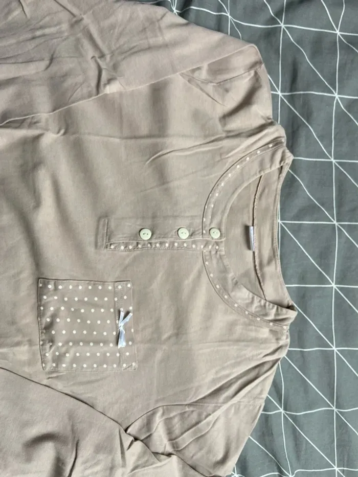 Chemise de nuit beige - photo numéro 4