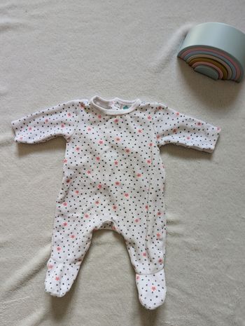 Pyjama en velours blanc étoile