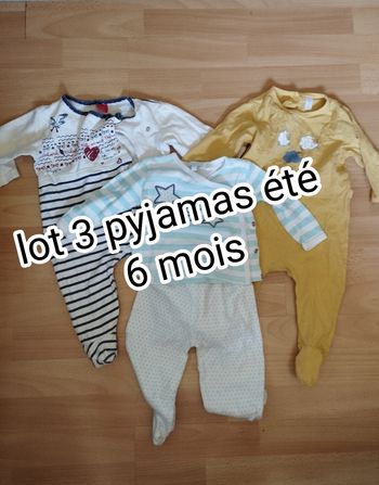 Lot 3 pyjamas fins 6 mois