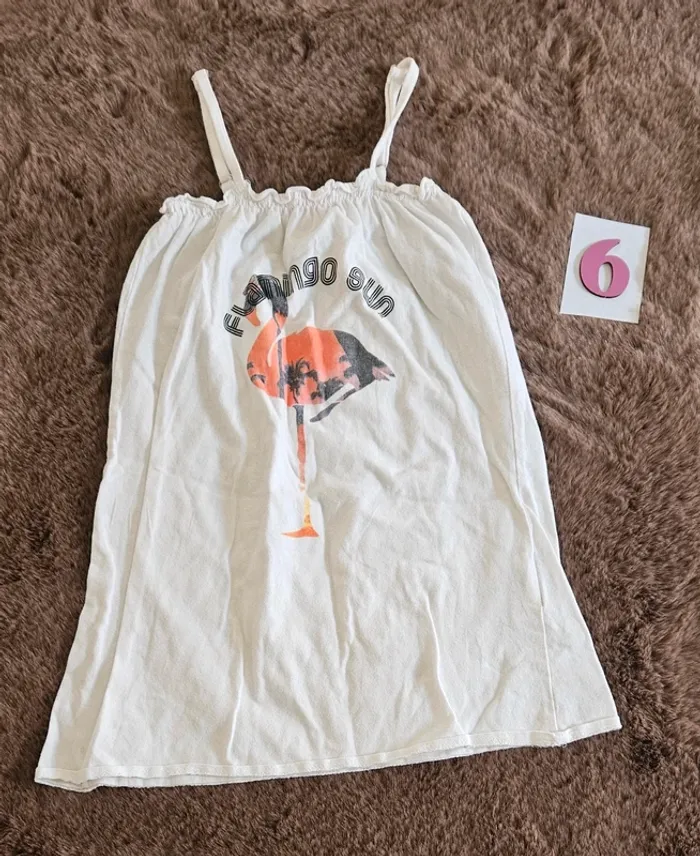 Robe flamand rose 6 ans fille